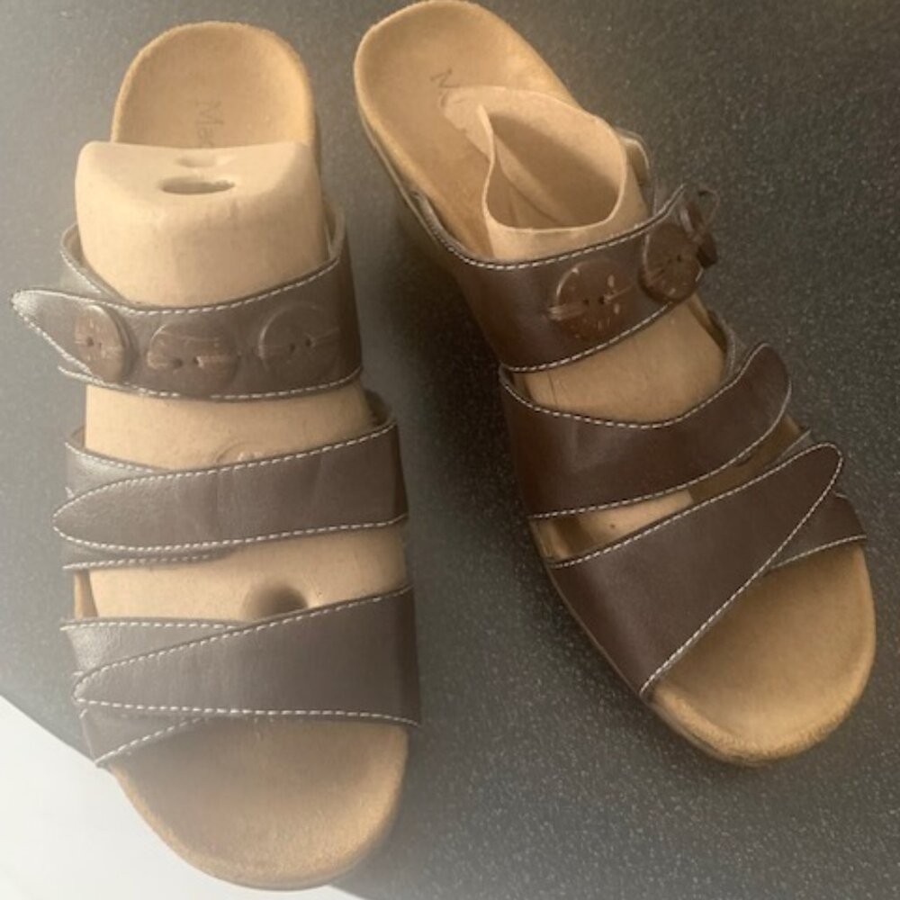 Brown Strappy Wedge Sandal!